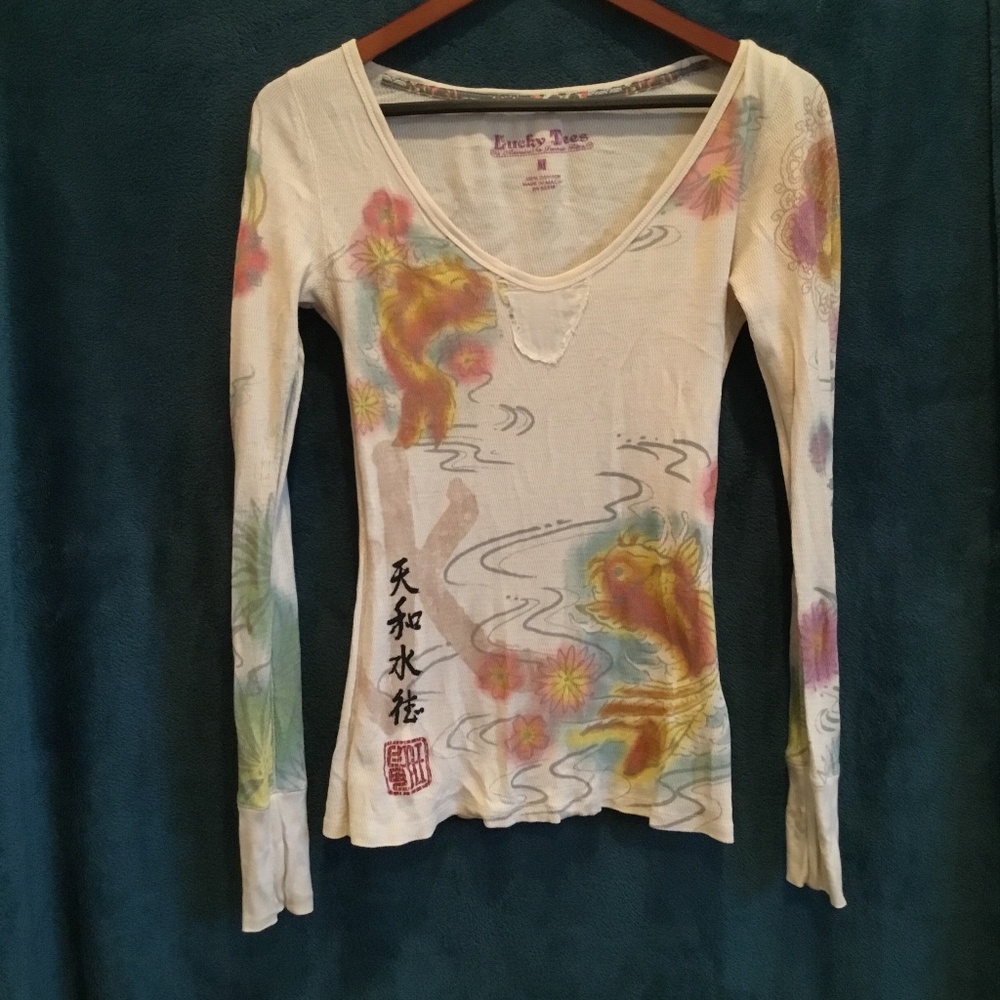 Lucky Brand long sleeve henley size medium